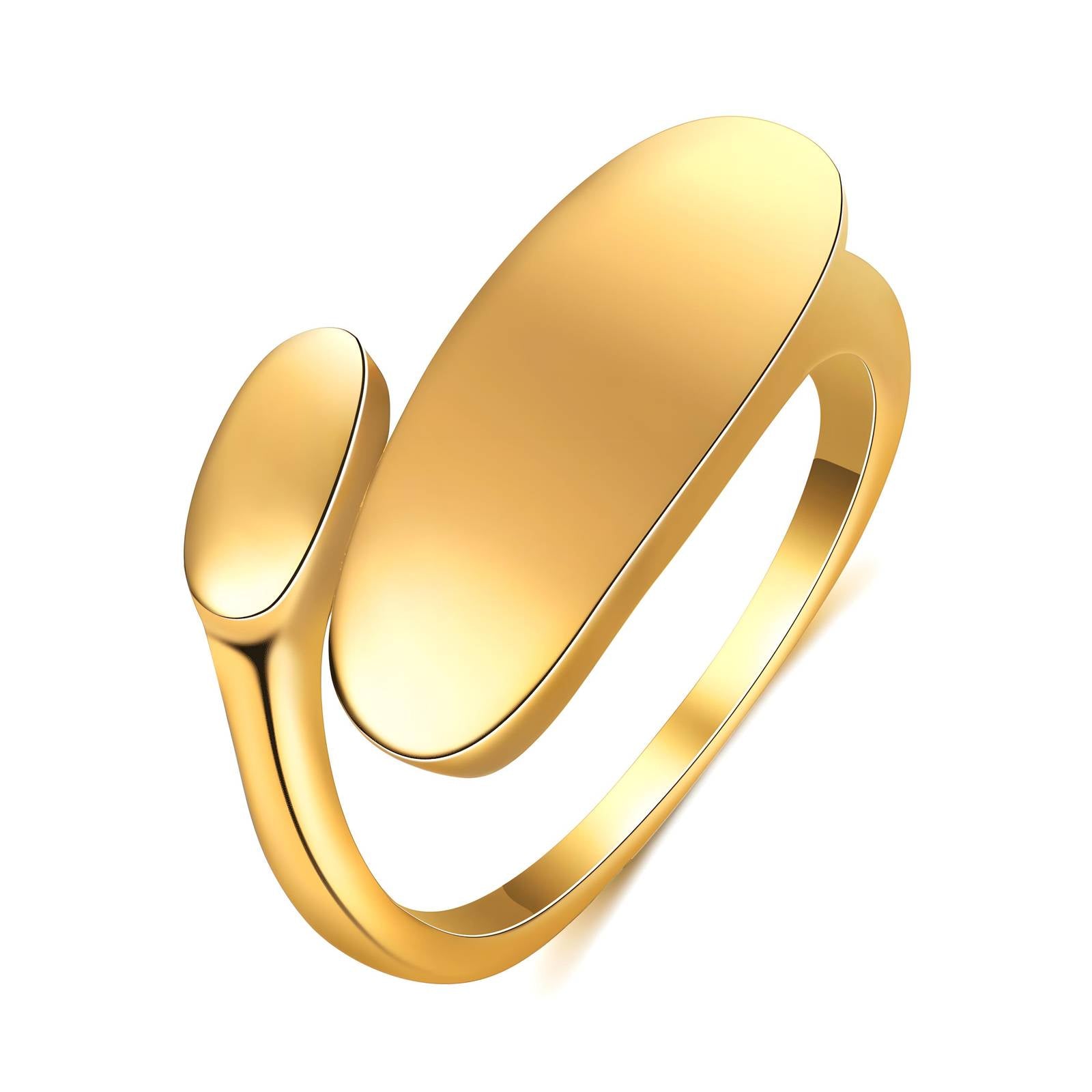 18K Gold Plated Stainless Steel Golden Harmony Finger Ring - Ora Dazzle