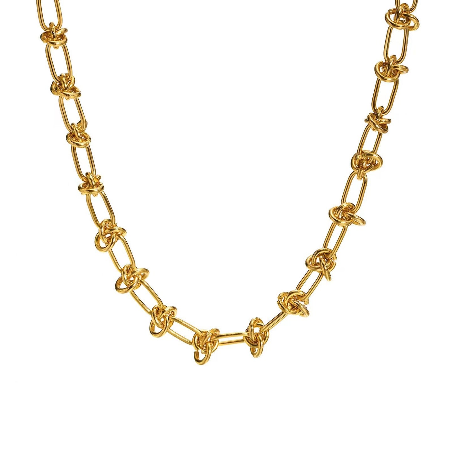 18K Gold Plated Stainless Steel Node Necklace - Ora Dazzle