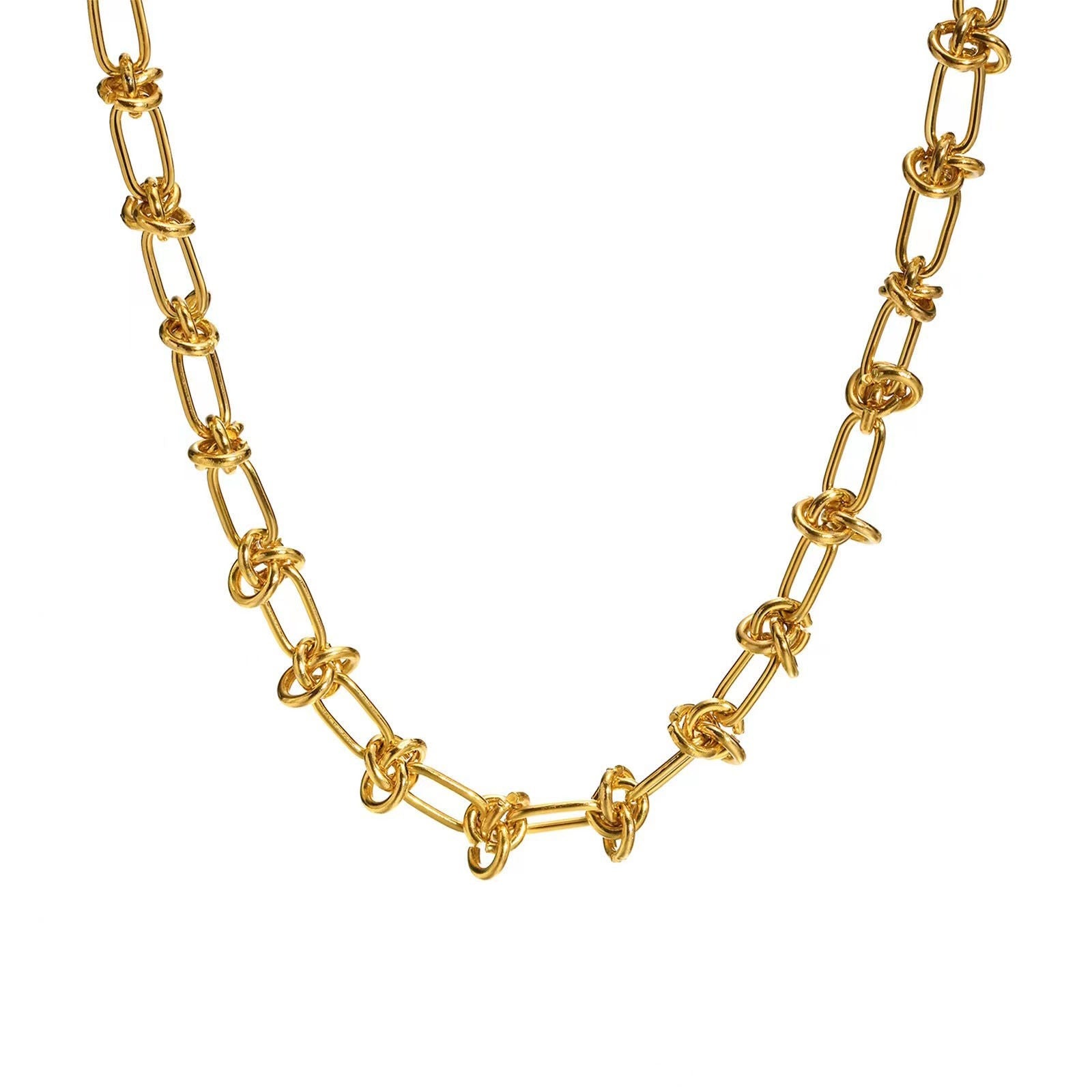 18K Gold Plated Stainless Steel Node Necklace - Ora Dazzle